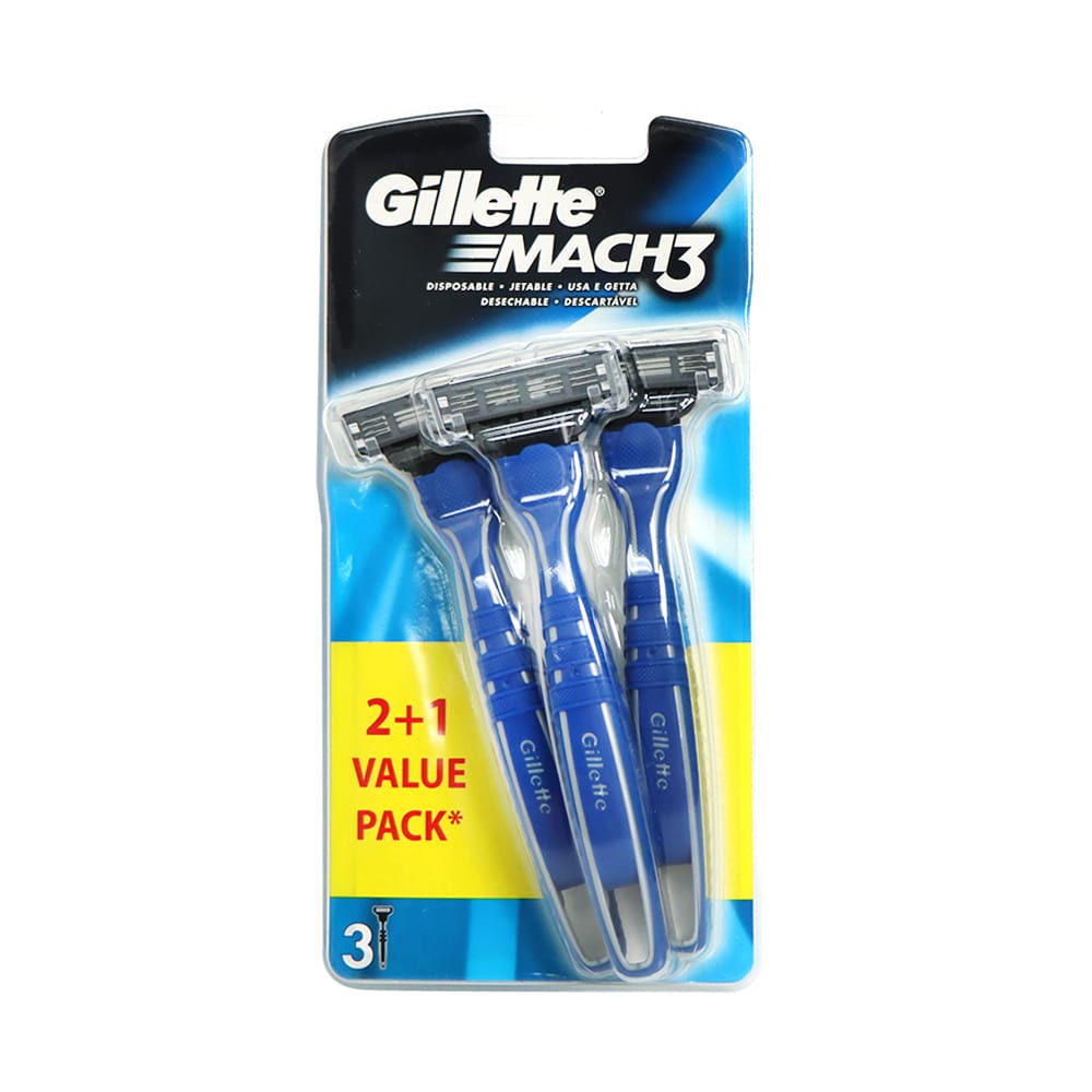 Gillette 吉列 鋒速3 三層刀片剃鬚刀 3支裝