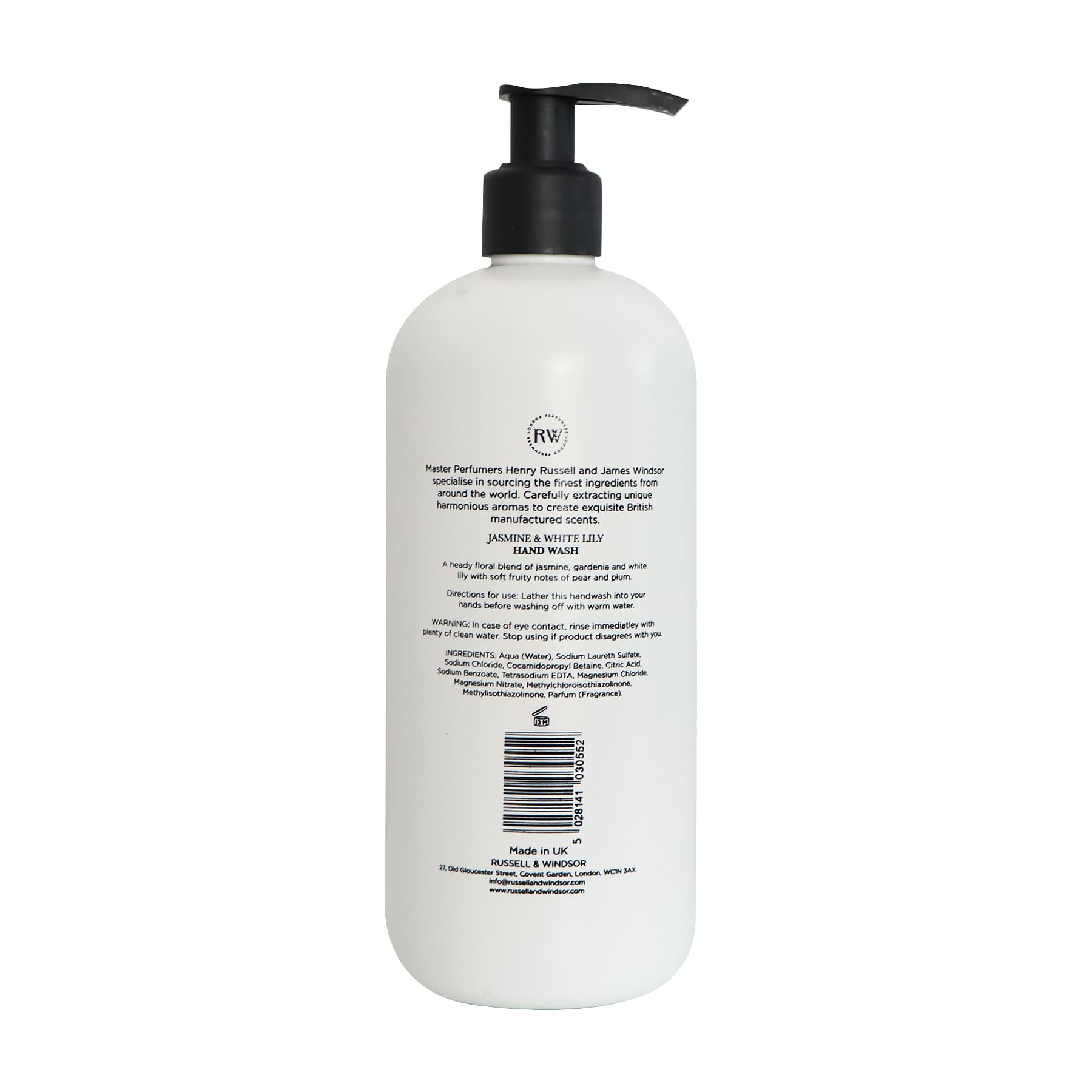 Russell Windsor Hand Wash 500ml (Jasmine & White Lily)