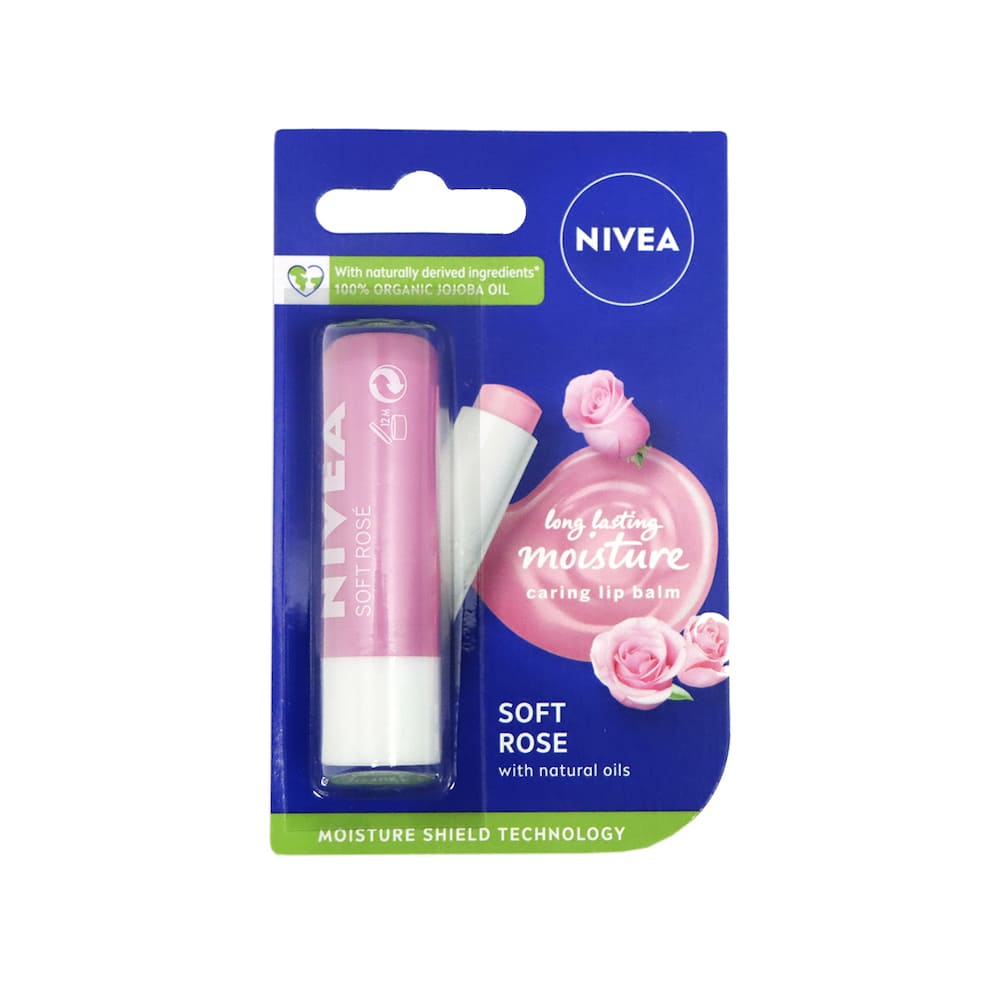 Nivea 妮維雅 玫瑰精華潤唇膏 4.8g