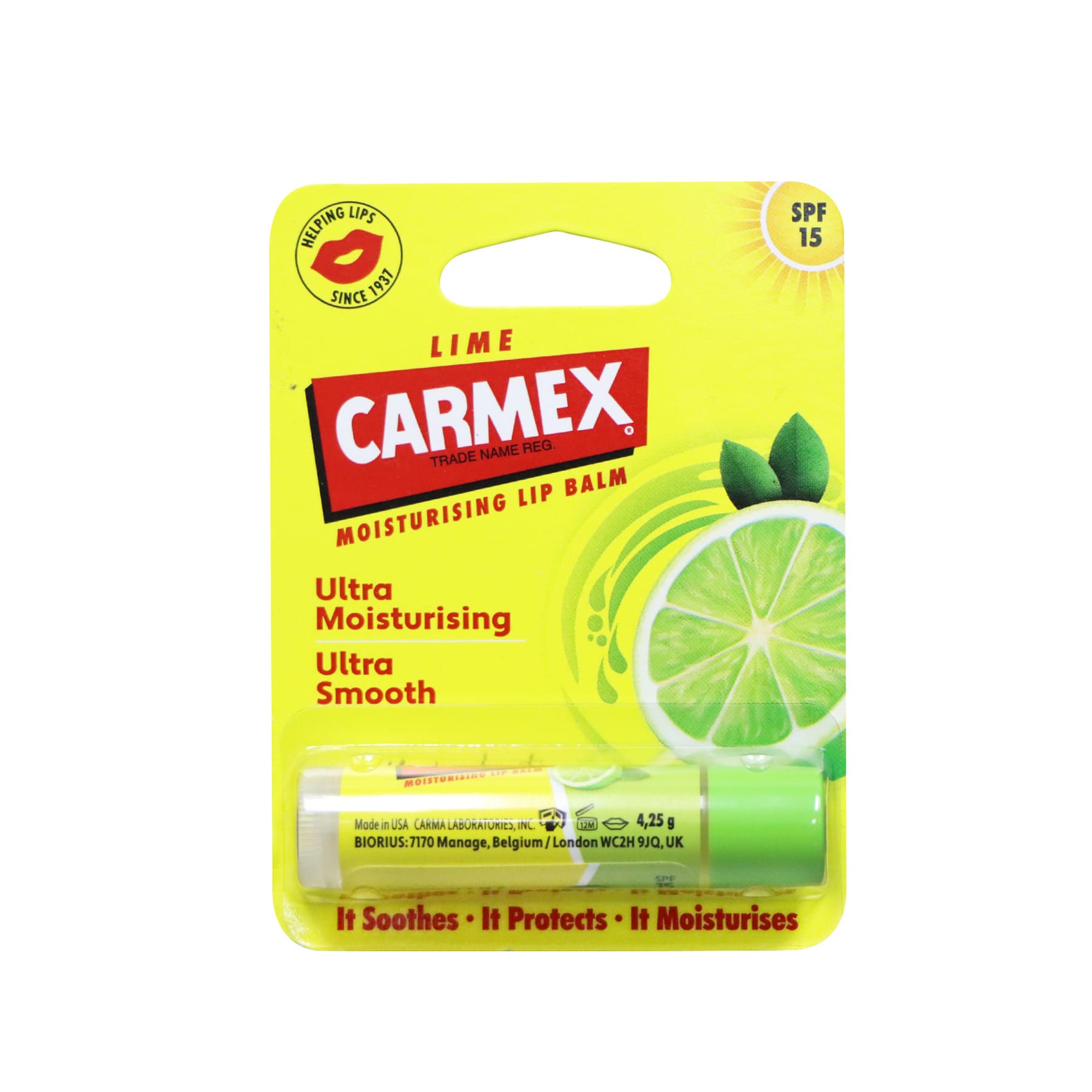 Carmex SPF15 防曬修護潤唇膏 (青檸味)