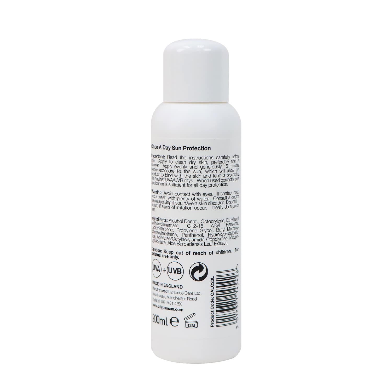 Calypso Once A Day SPF20 Sun Protection 200ml