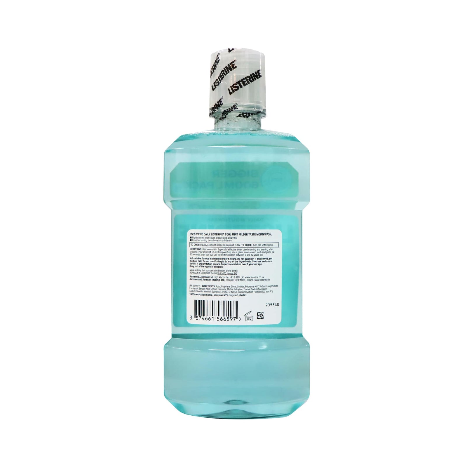 [BB] Listerine 李施德林 溫和冰藍漱口水 600毫升