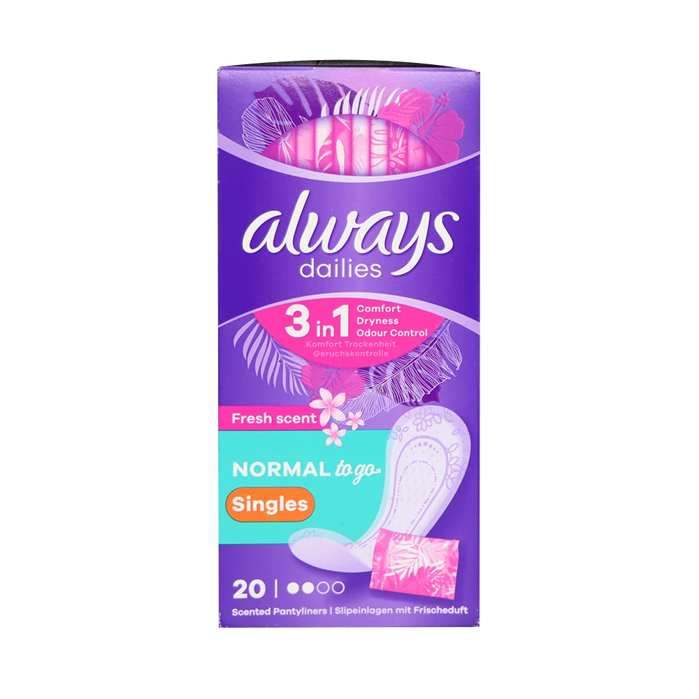 [P&G] Always Dailies Fresh Scent Normal Panty Liners (20pcs)