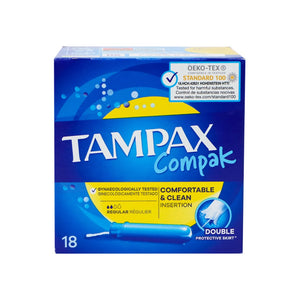 Tampax 衛生棉條連導入管 小巧裝 18條裝 (一般流量)