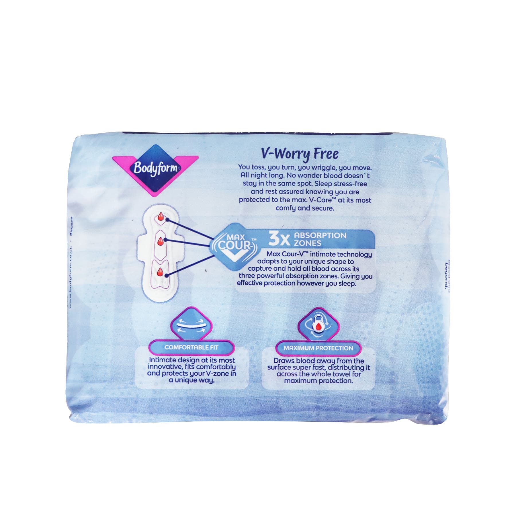 Bodyform Maxi Goodnight Pads with Wings 32cm (12pcs)