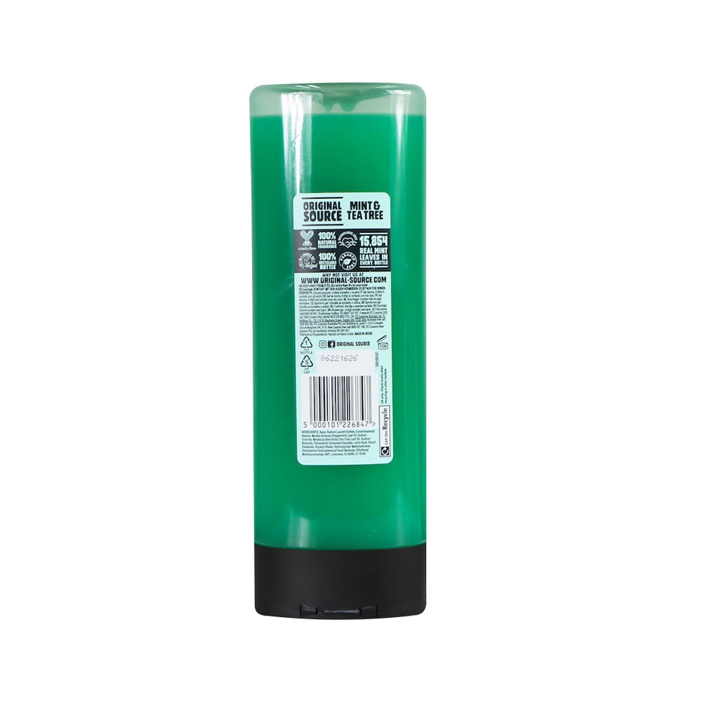Original Source 薄荷茶樹清涼沐浴露 包裝背面