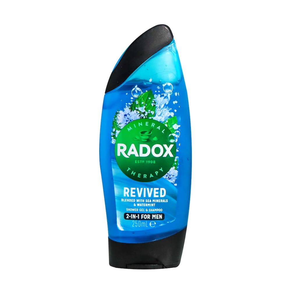 Radox Revived Shower Gel & Shampoo 250ml (Sea Minerals & Watermint)