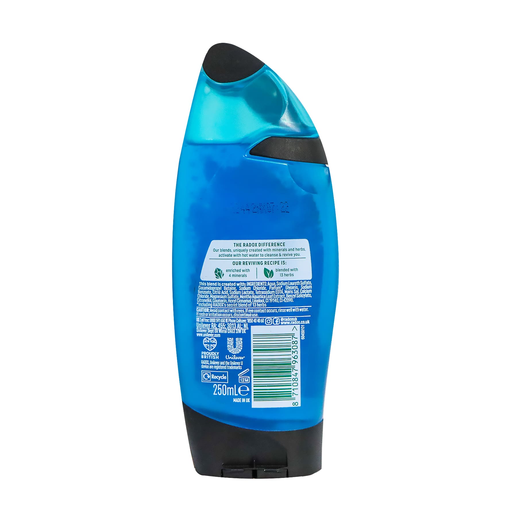 Radox Revived Shower Gel & Shampoo 250ml (Sea Minerals & Watermint)