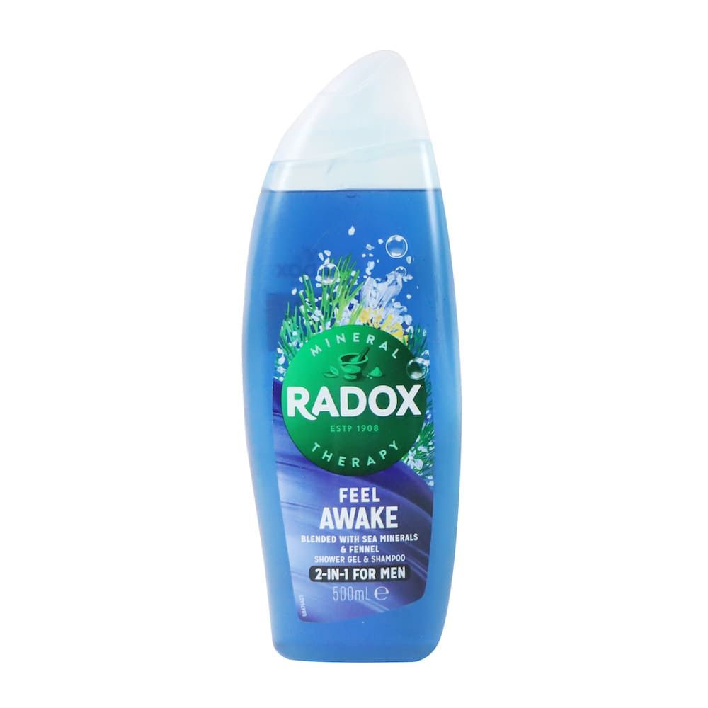 Radox Feel Awake Shower Gel & Shampoo 500ml (Sea Minerals & Fennel)