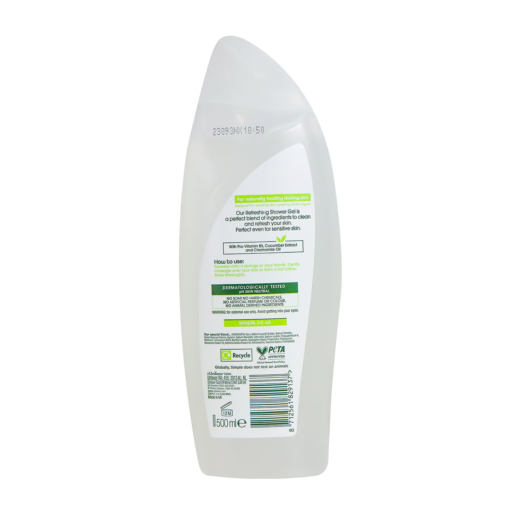 Simple Refreshing Shower Gel 500ml