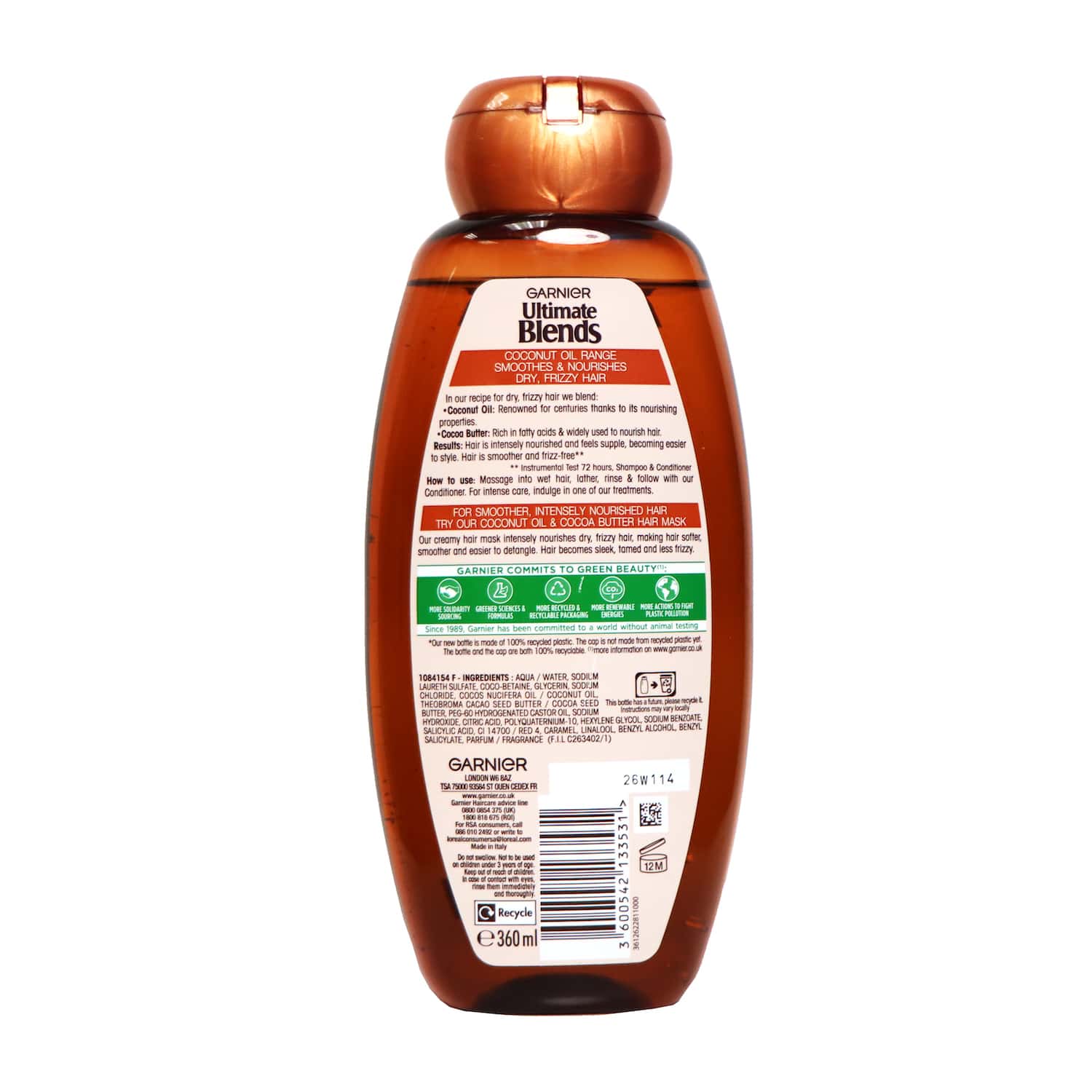 Garnier Ultimate Blends Sleek Shampoo 360ml