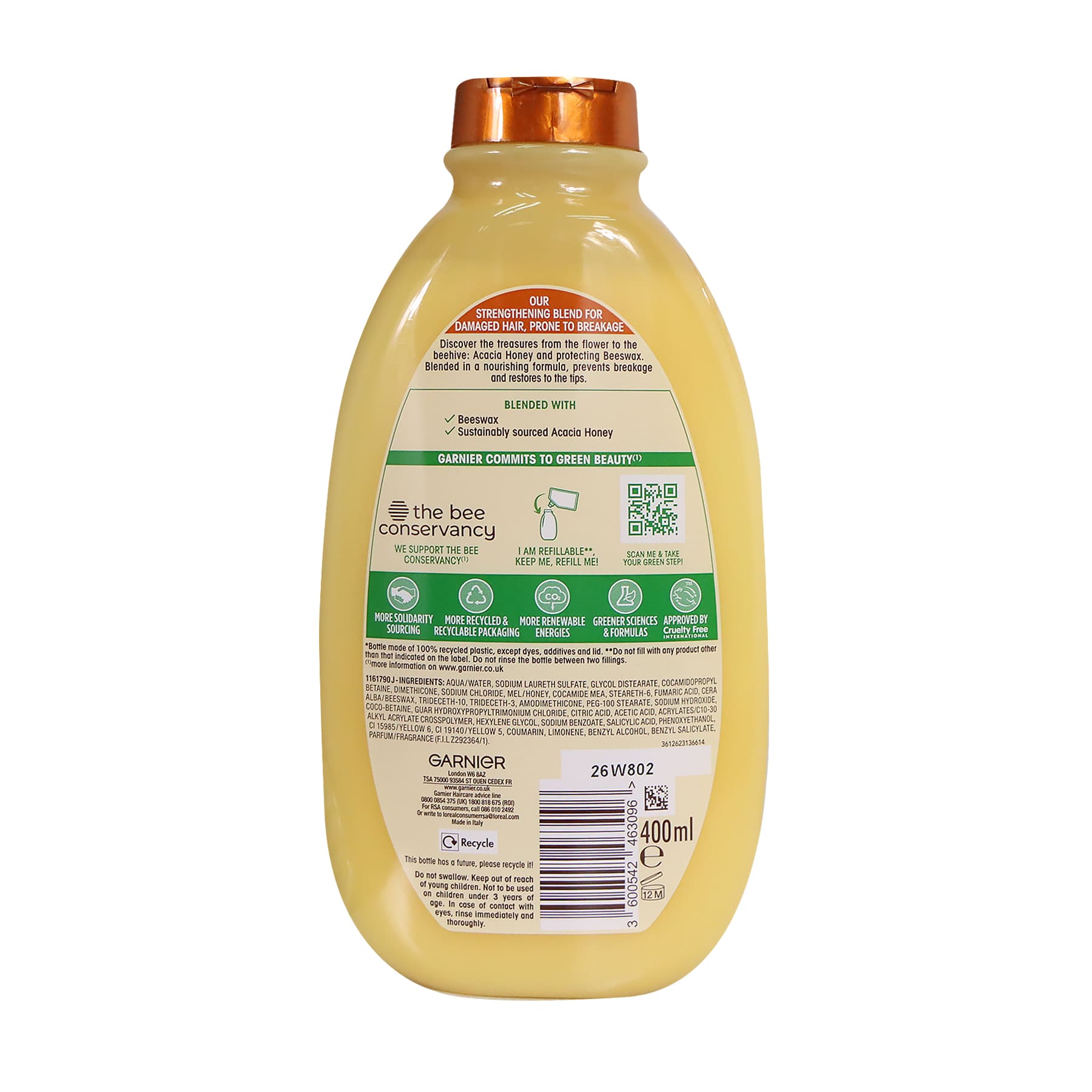 Garnier Ultimate Blends Honey Treasures Shampoo 400ml