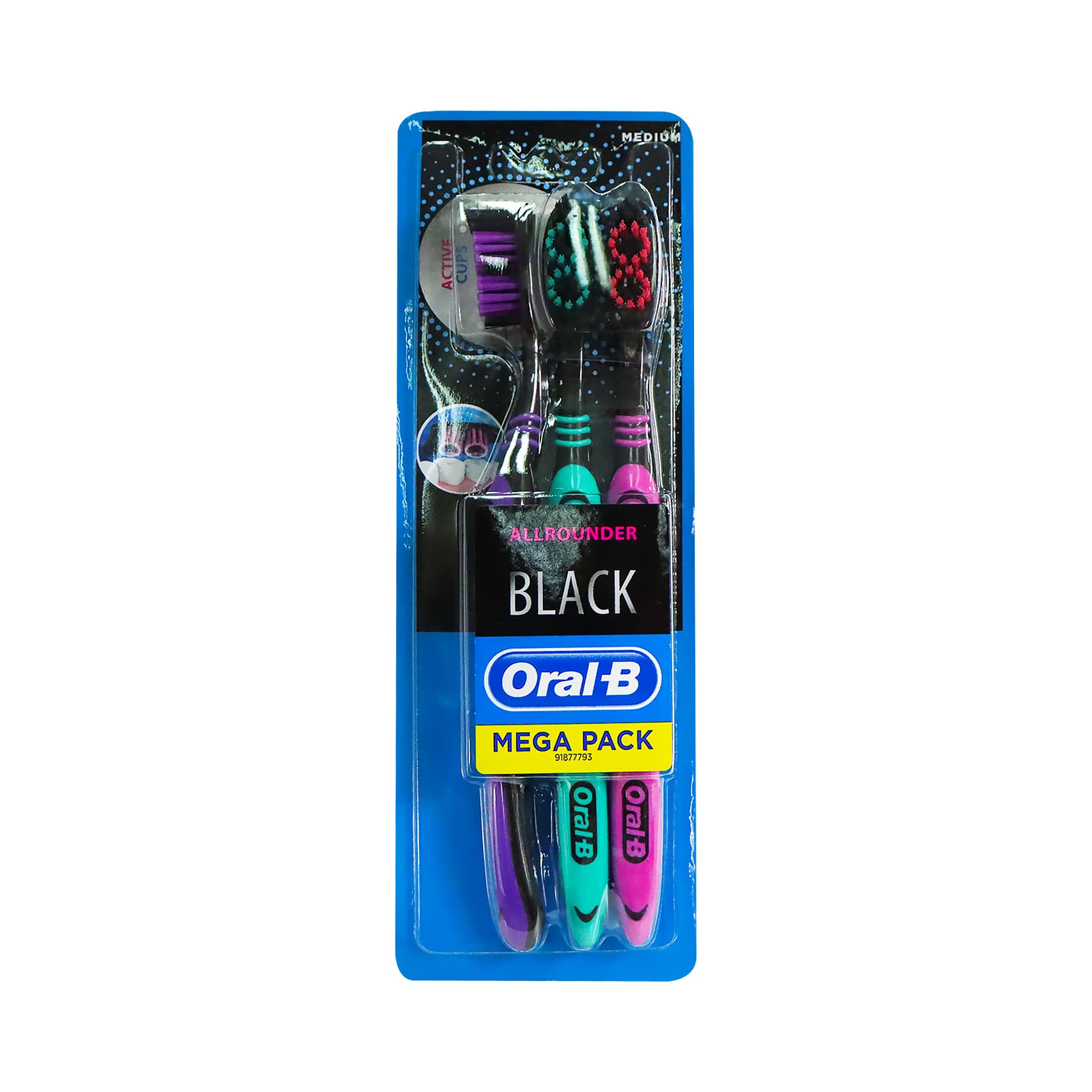 Oral-B Allrounder Black Toothbrush 3pcs