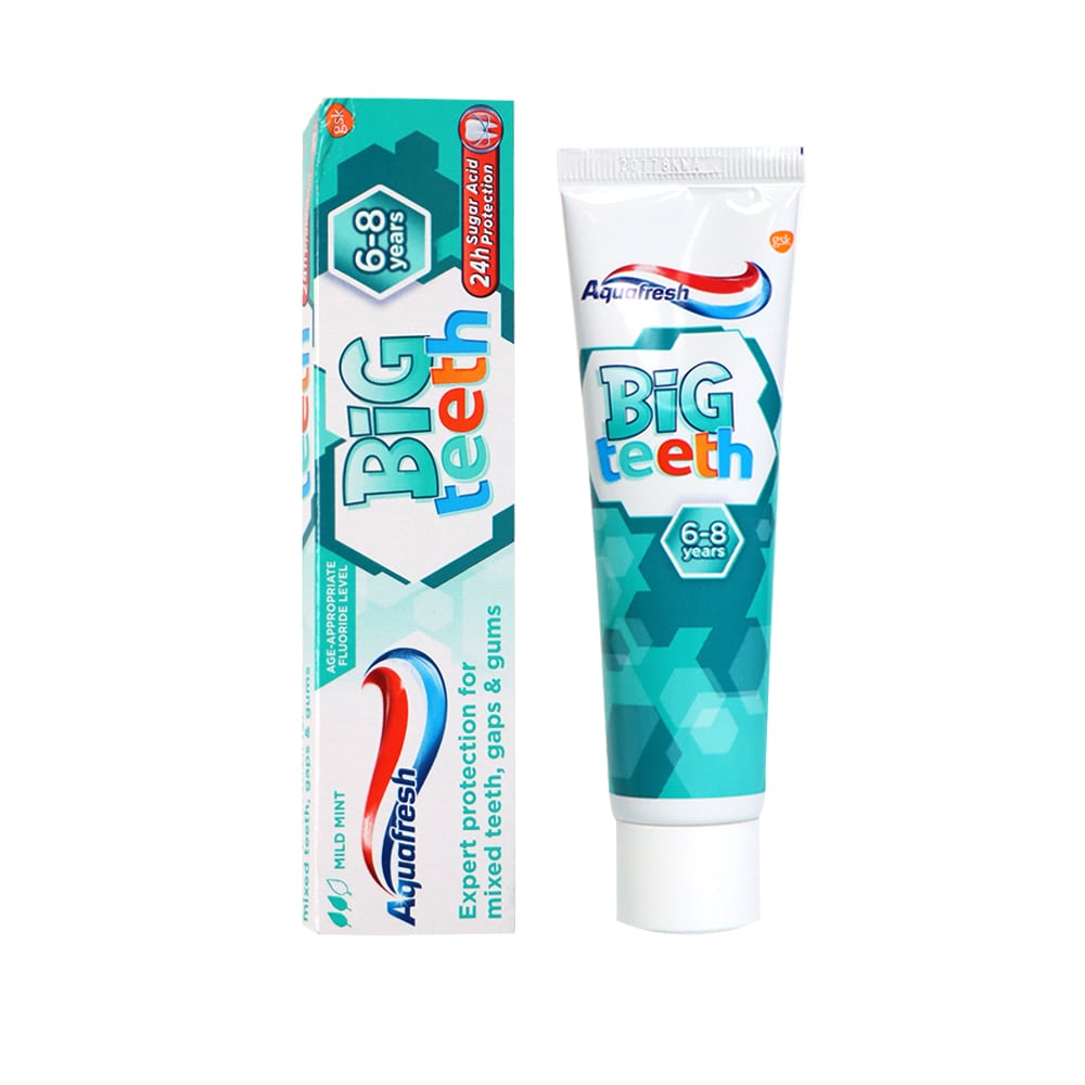 [GSK] Aquafresh 家護 抗糖酸防蛀兒童牙膏 50毫升 (適合6-8歲)