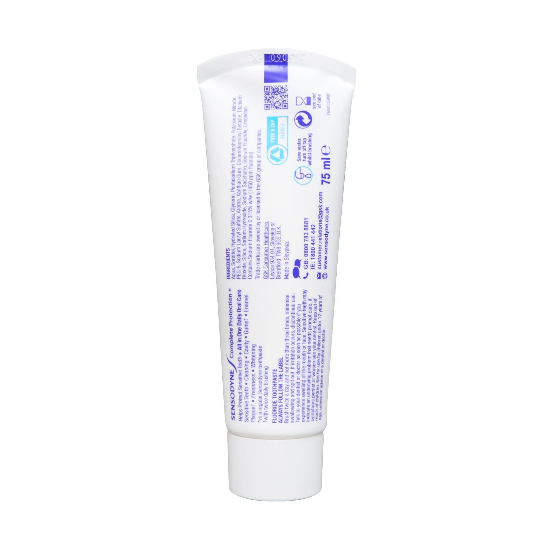 Sensodyne Complete Protection+ Original Toothpaste 75ml