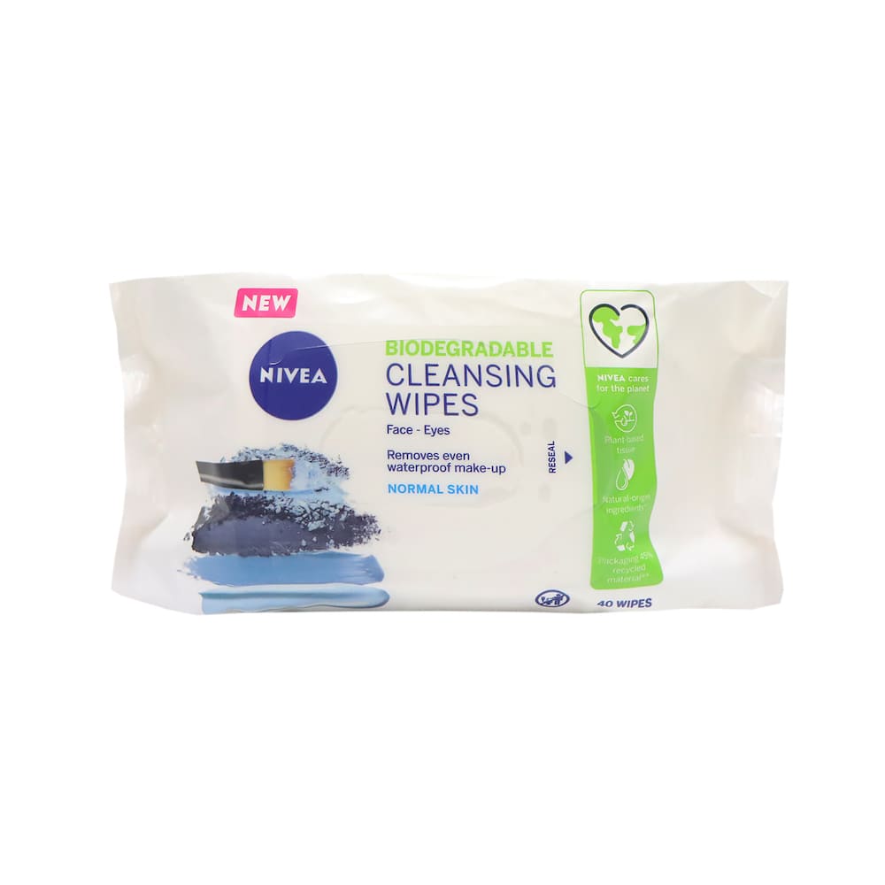 Nivea Biodegradable Cleansing Wipes 40pcs (For Normal Skin)