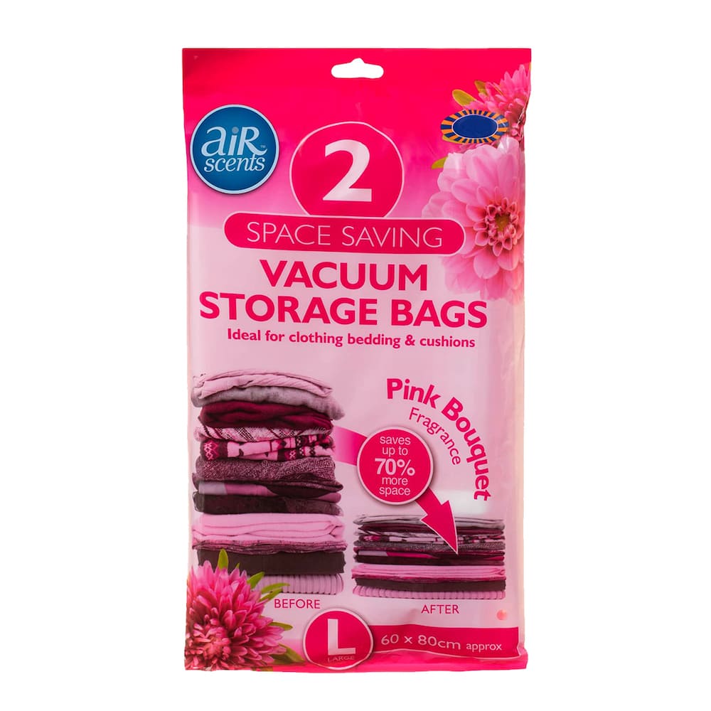 AirScents Vacuum Storage Bags 2pcs (Pink Bouquet)