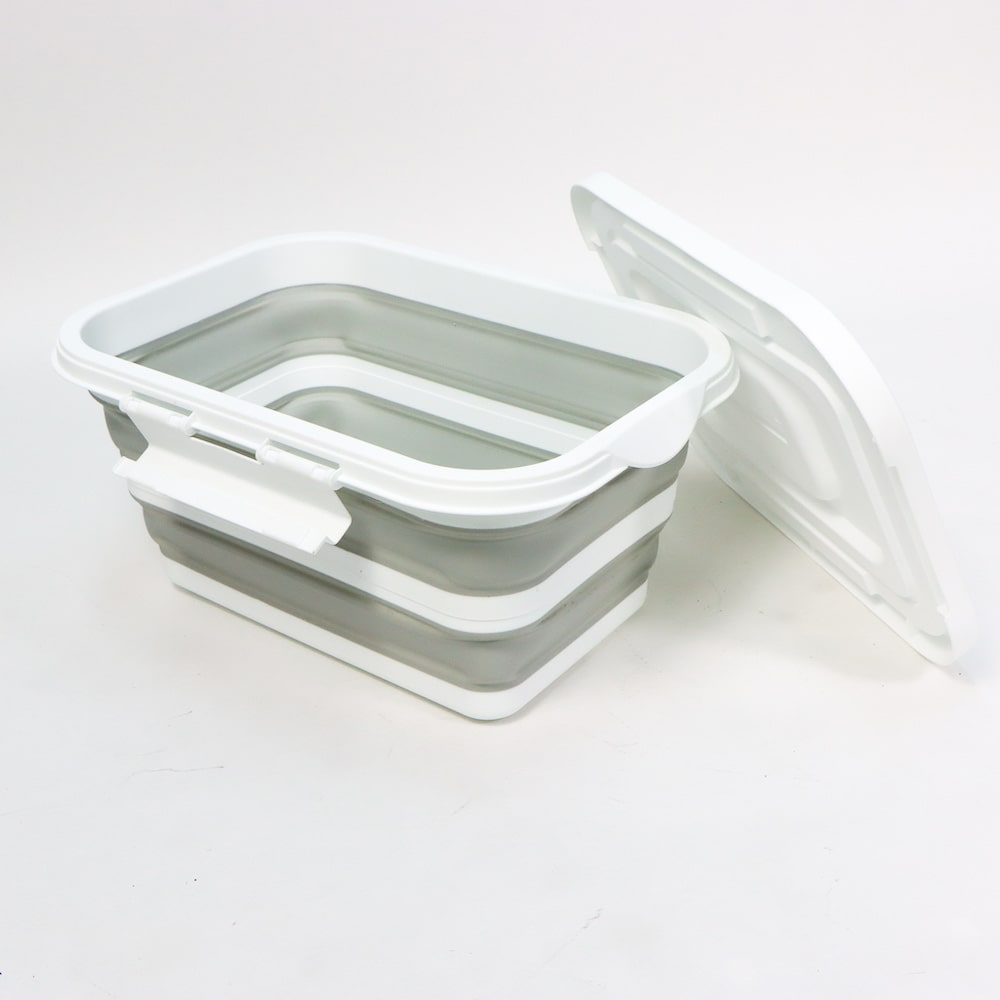 可摺疊帶蓋矽膠籃