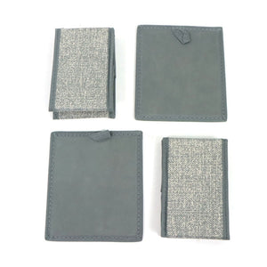 可摺疊灰紋布藝收納籃 (2件裝)