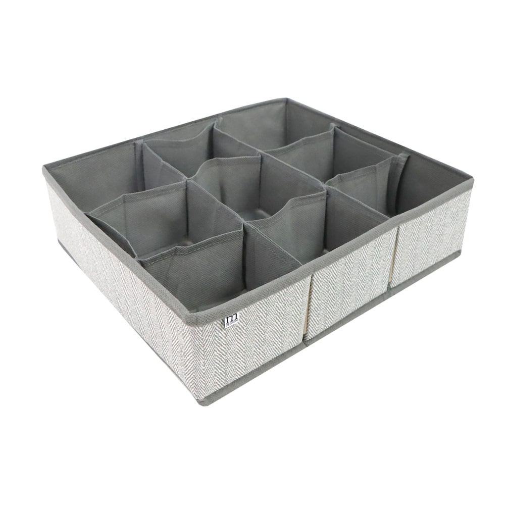 可摺疊9格人字紋布藝收納籃