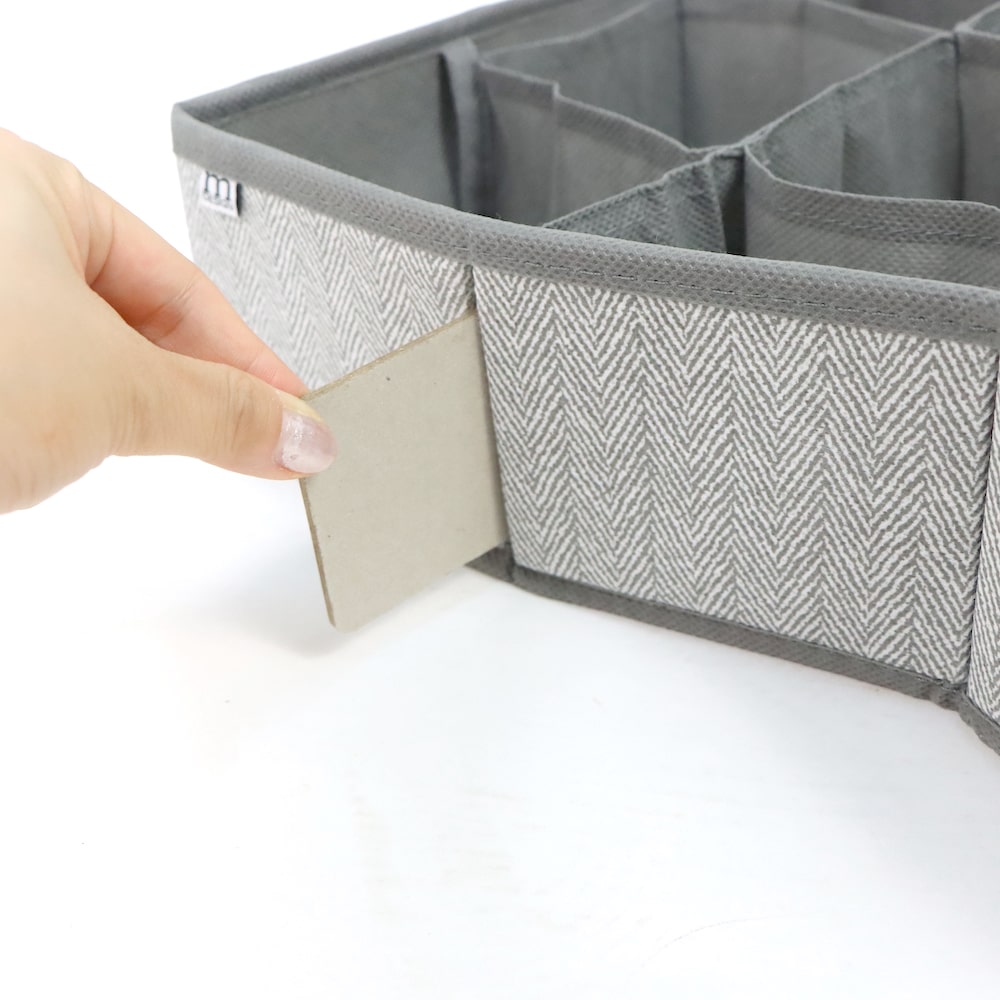 可摺疊9格人字紋布藝收納籃