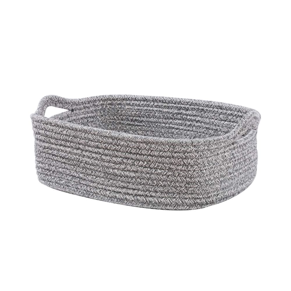 Extra Large Woven Cotton Rope Basket With Handles