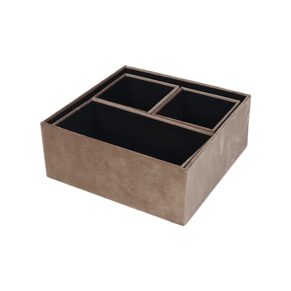 Gift Storage Boxes  Beige Set of 4