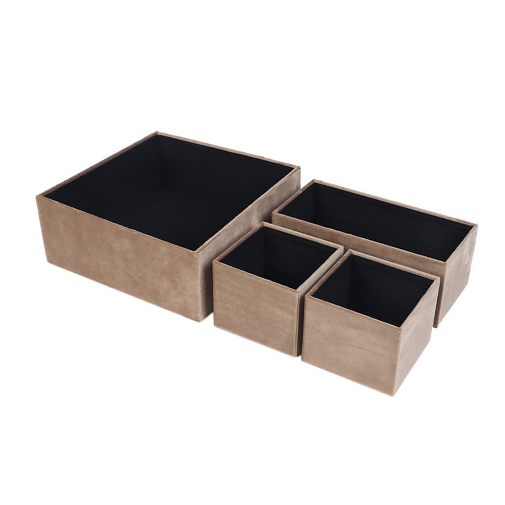 Gift Storage Boxes  Beige Set of 4