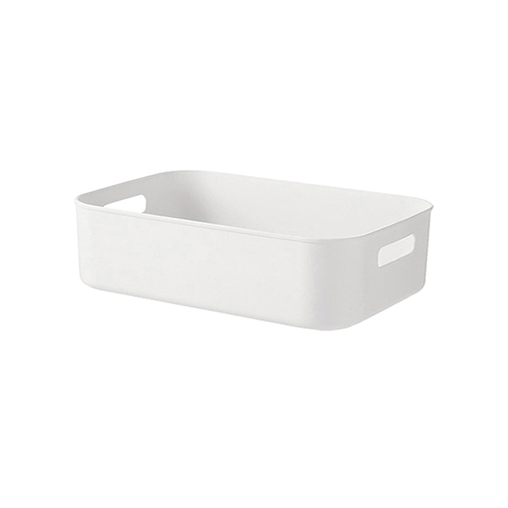 Plastic Storage Basket With Handle White 4.8L