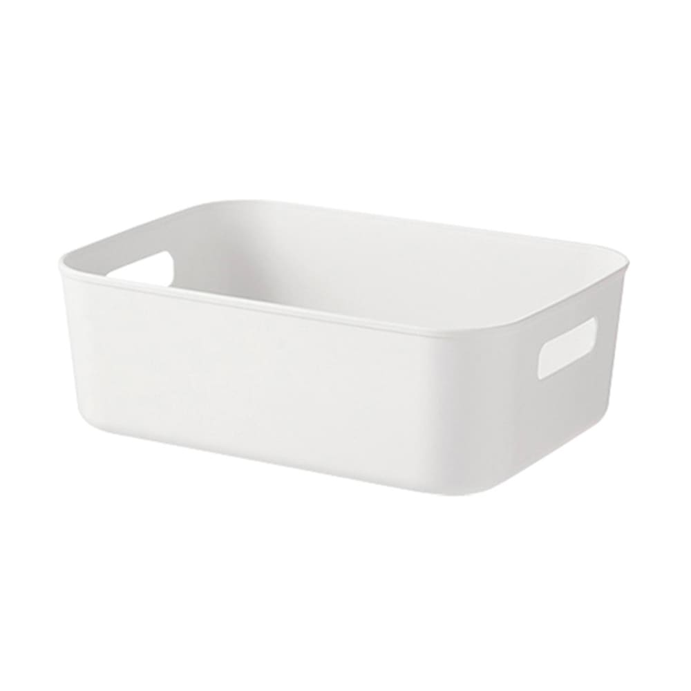 Plastic Storage Basket With Handle White 7.5L