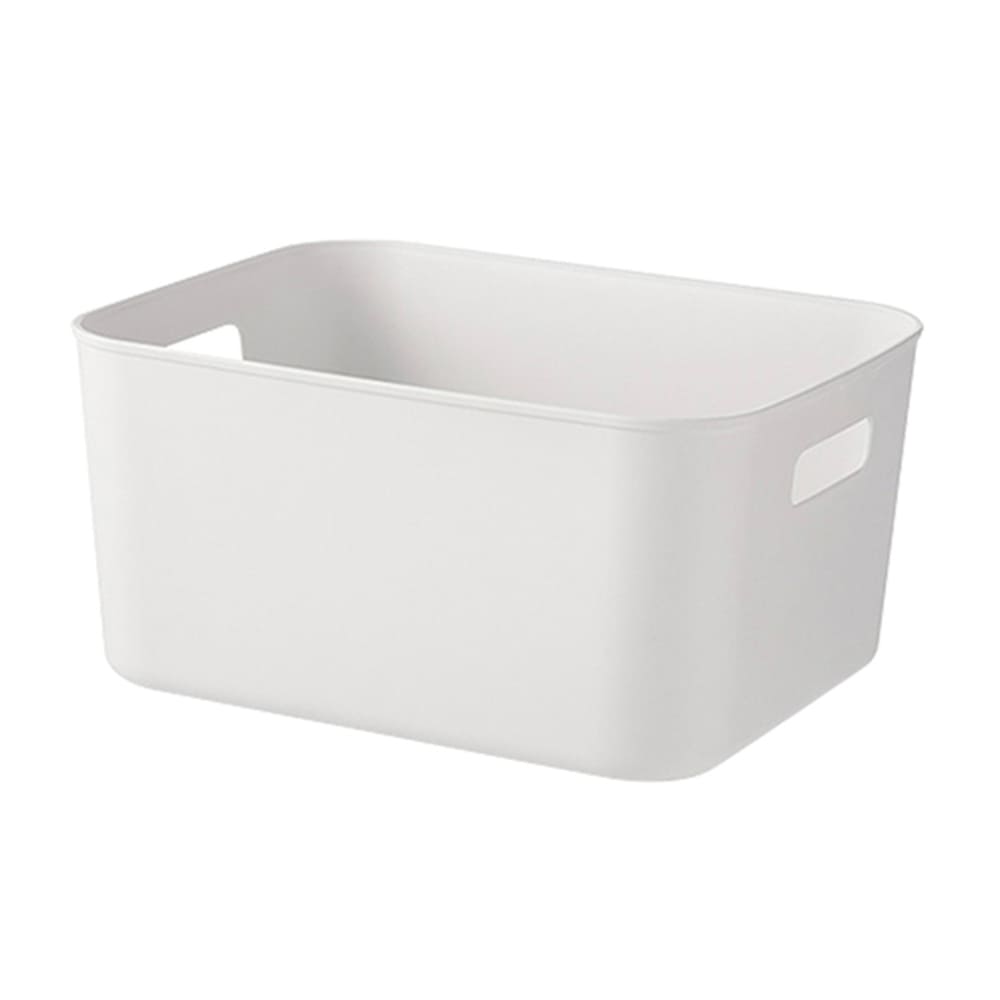 Plastic Storage Basket With Handle White 16.3L