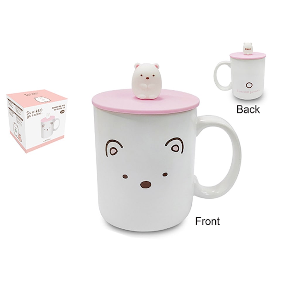 角落小夥伴陶瓷杯連3D硅膠蓋 - 白熊