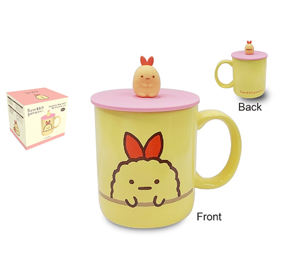 角落小夥伴陶瓷杯連3D硅膠蓋 - 炸蝦