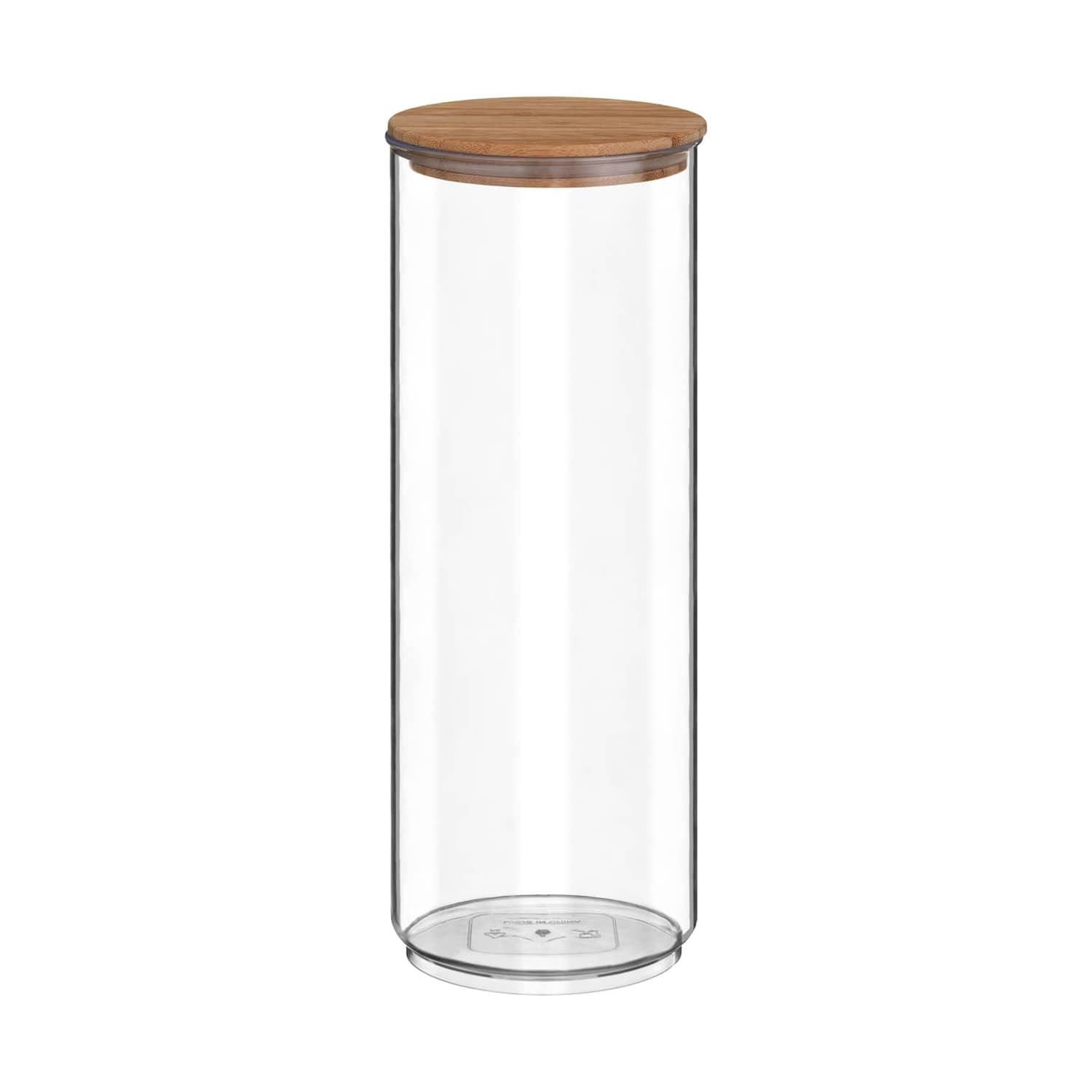 Plastic Container with Bamboo Lid 
