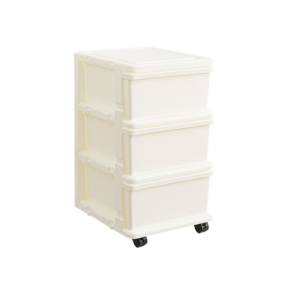 3-Tier Chest of Drawer, with 4 Safety Lock Wheels