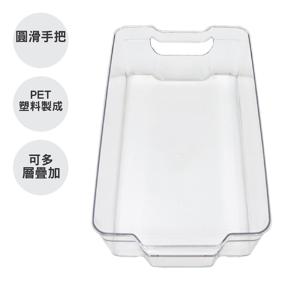多用途扁身透明收納盒採用PET塑料製成