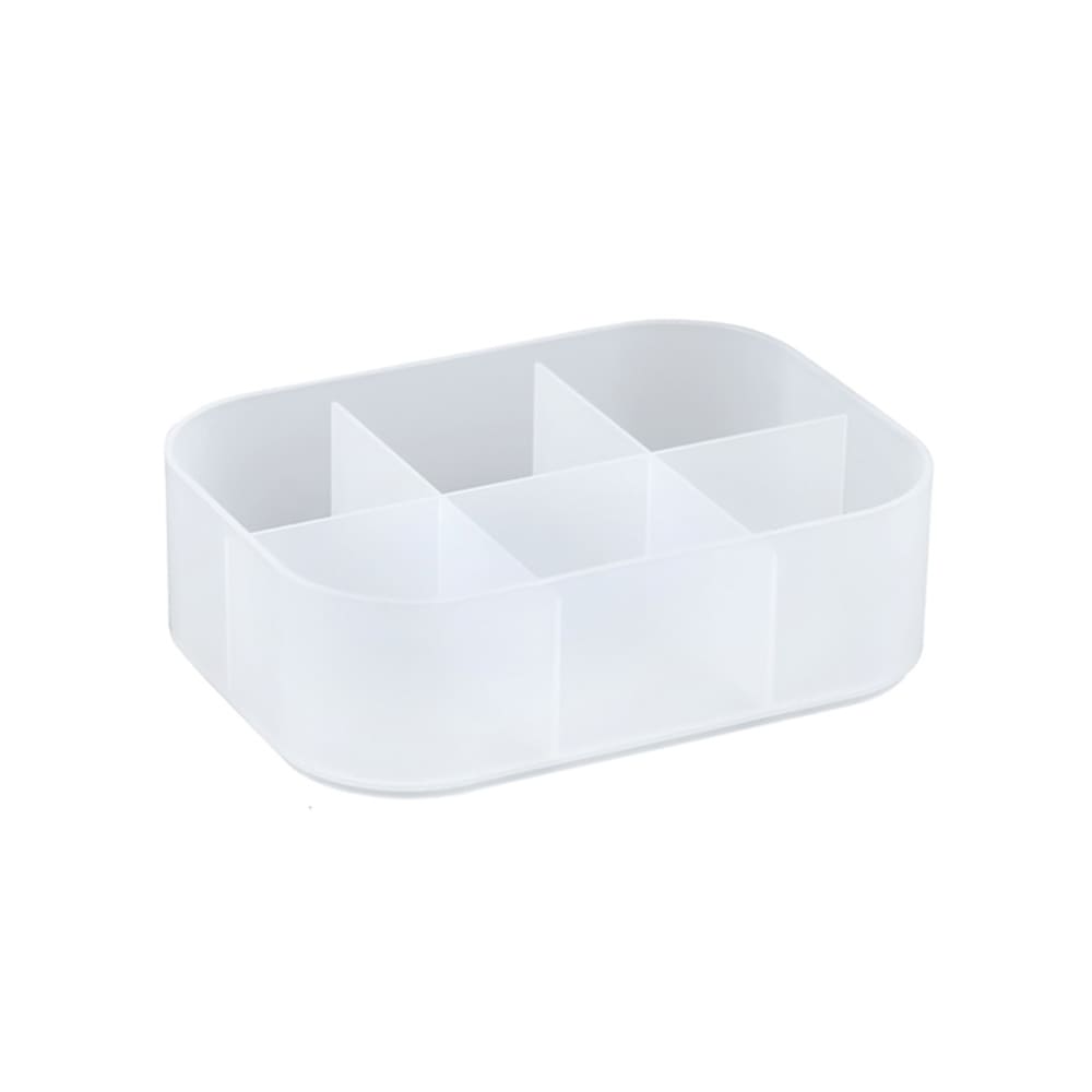 Makeup Storage Box (6 compartments) Translucent - S Size