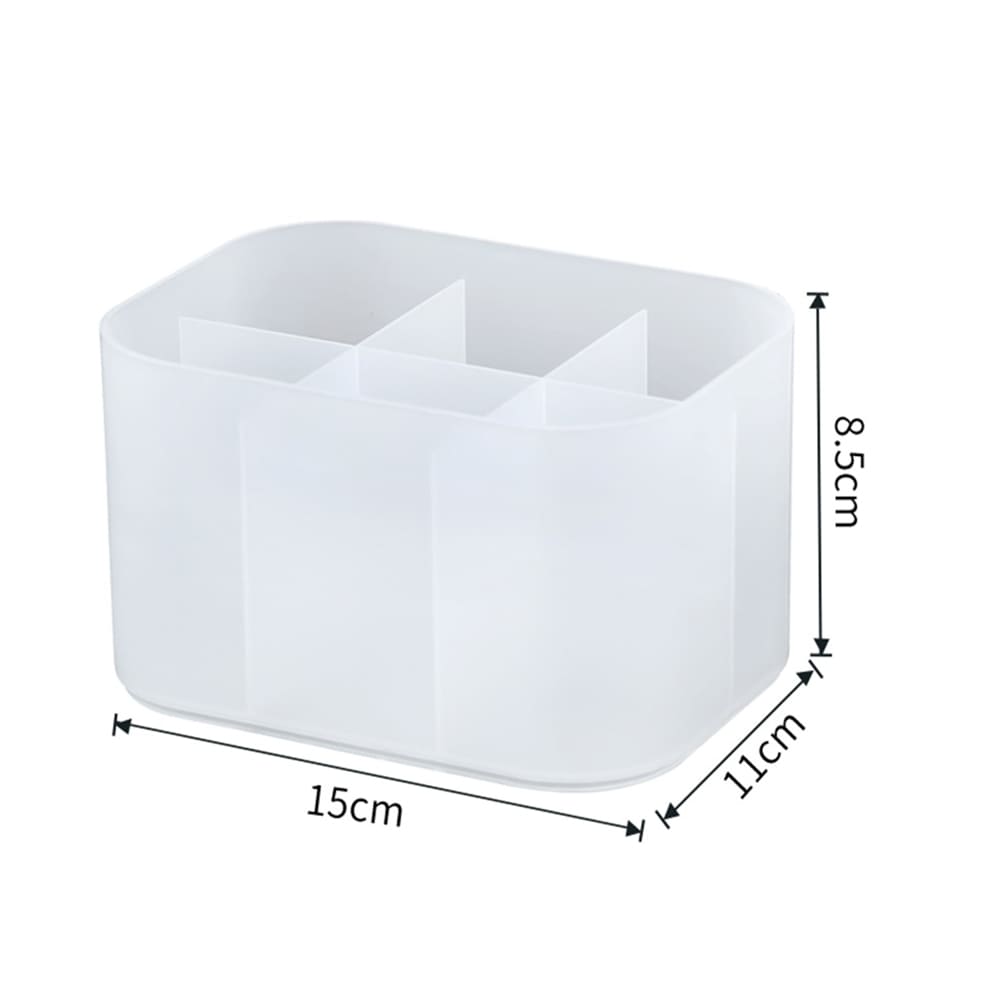 Makeup Storage Box (6 compartments) Translucent - L Size
