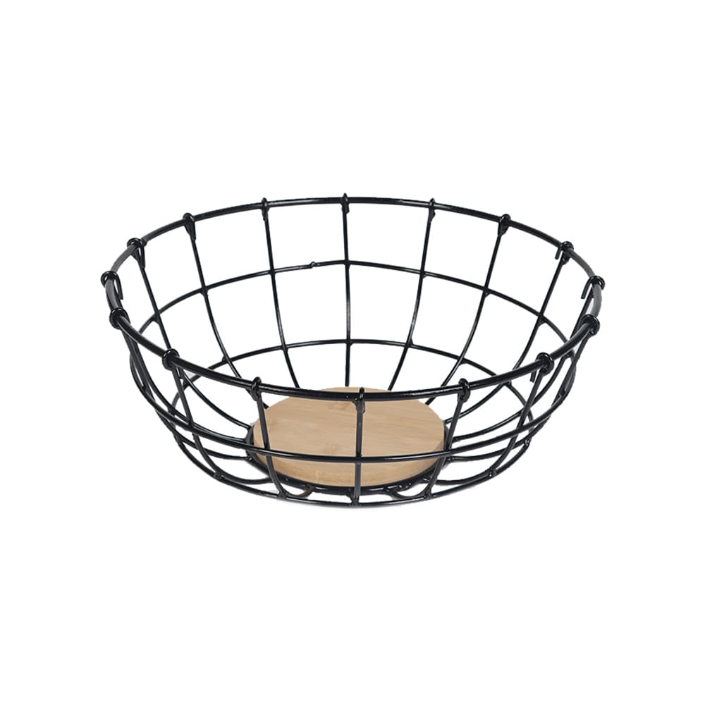 Black Wired Round Fruit Basket
