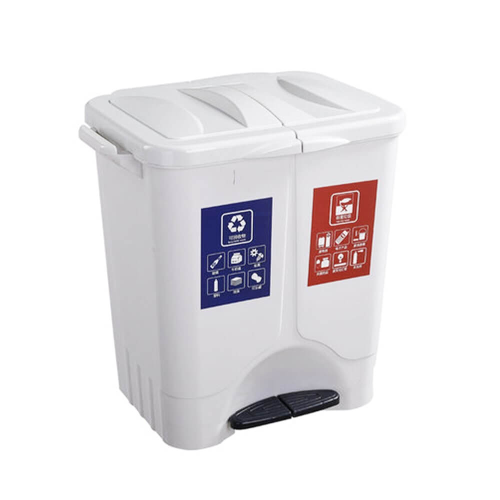 30L 雙蓋垃圾分類桶