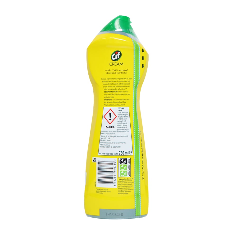 Cif Cream Cleaner 750ml (Lemon)