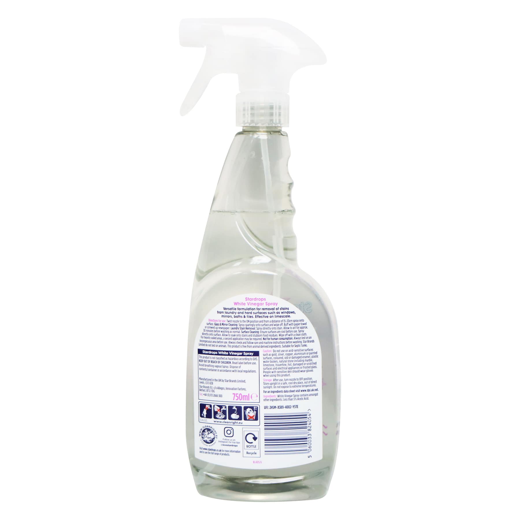 Stardrops White Vinegar Spray 750ml