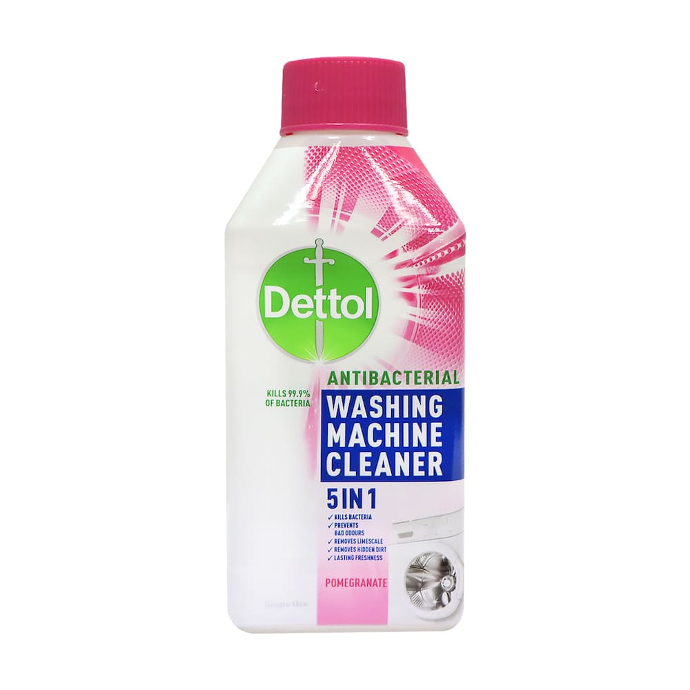 Dettol 5-in-1 Antibacterial Washing Machine Cleaner 250ml (Pomegranate)