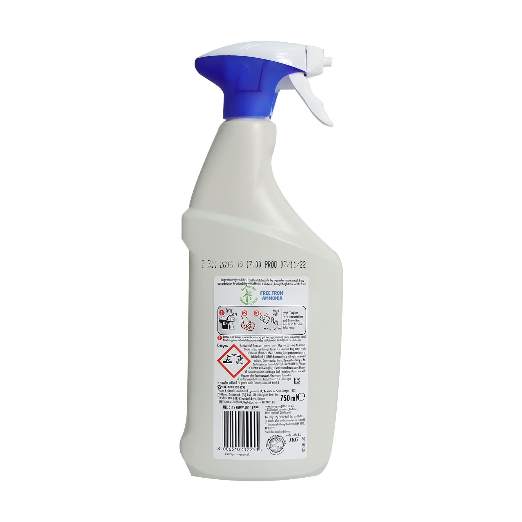 [P&G] Flash Antibacterial Bathroom Spray 750ml