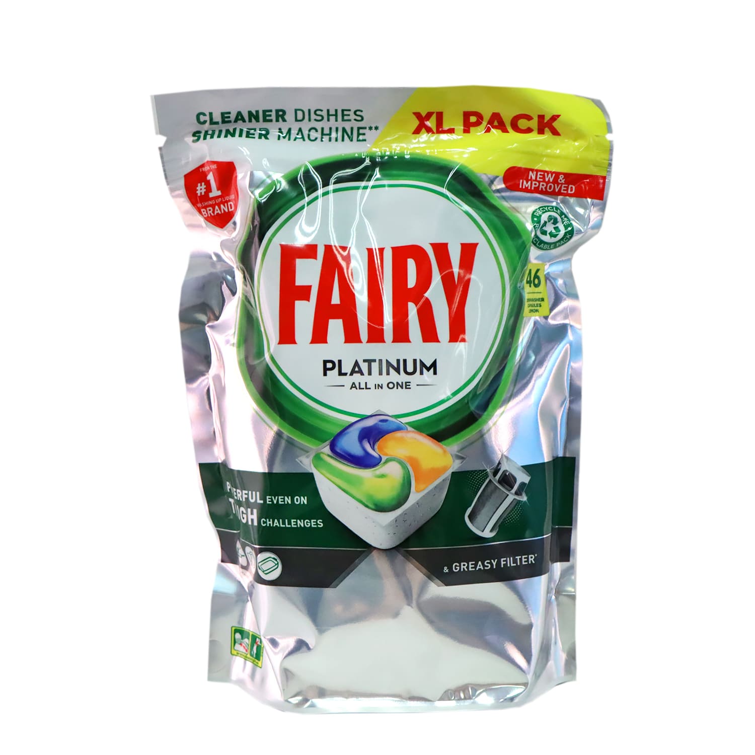 [P&G] Fairy Platinum All in One Dishwasher Capsules 46pcs