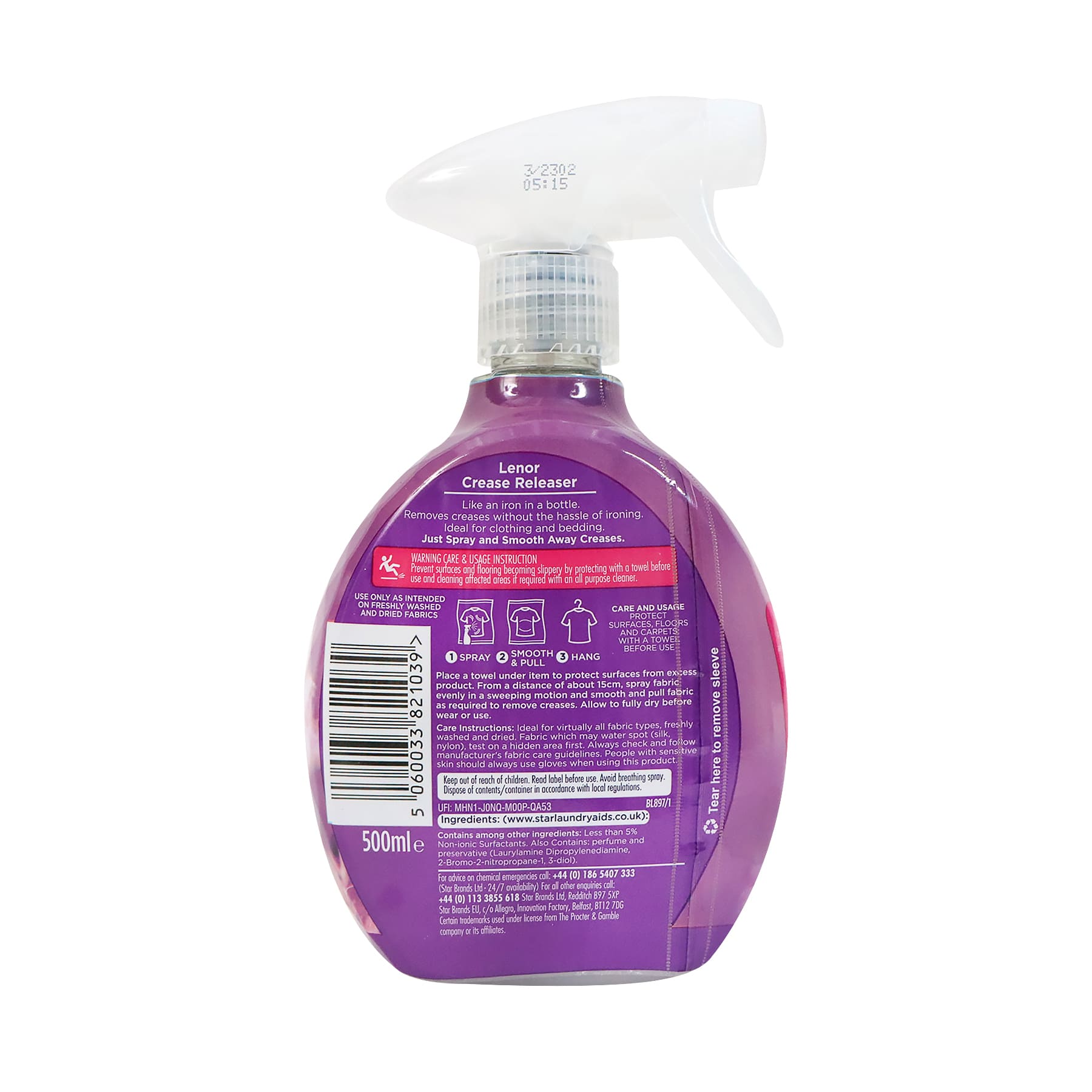 [P&G] Lenor Crease Releaser 500ml (Exotic Bloom)