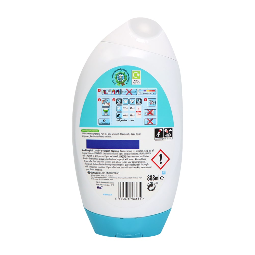 [P&G] Fairy Non Bio Laundry Detergent Gel 888ml