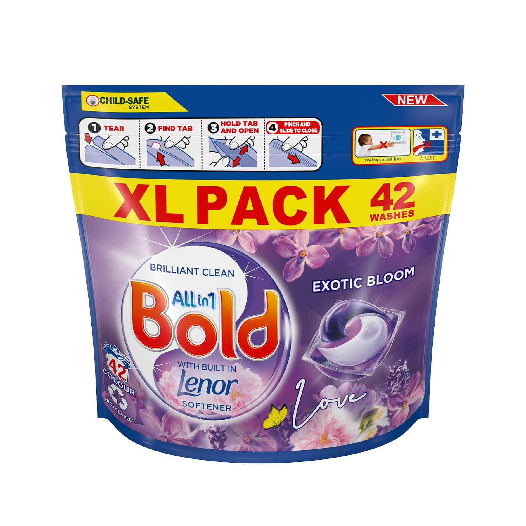 [P&G] Bold All-in-1 Pods 42pcs (Exotic Bloom)