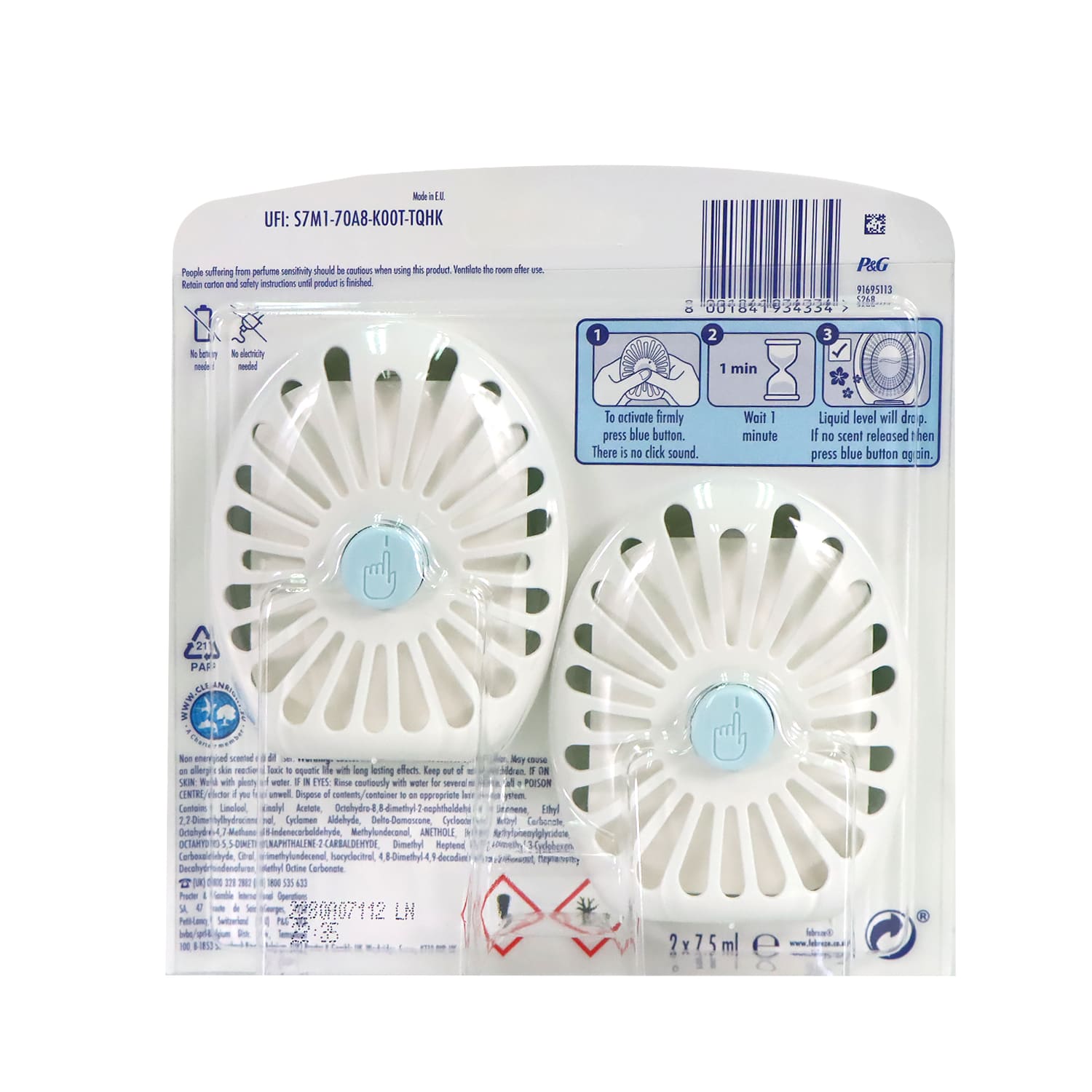 [P&G] Febreze 風倍清 浴廁除臭香薰 2個裝 (茉莉花香)