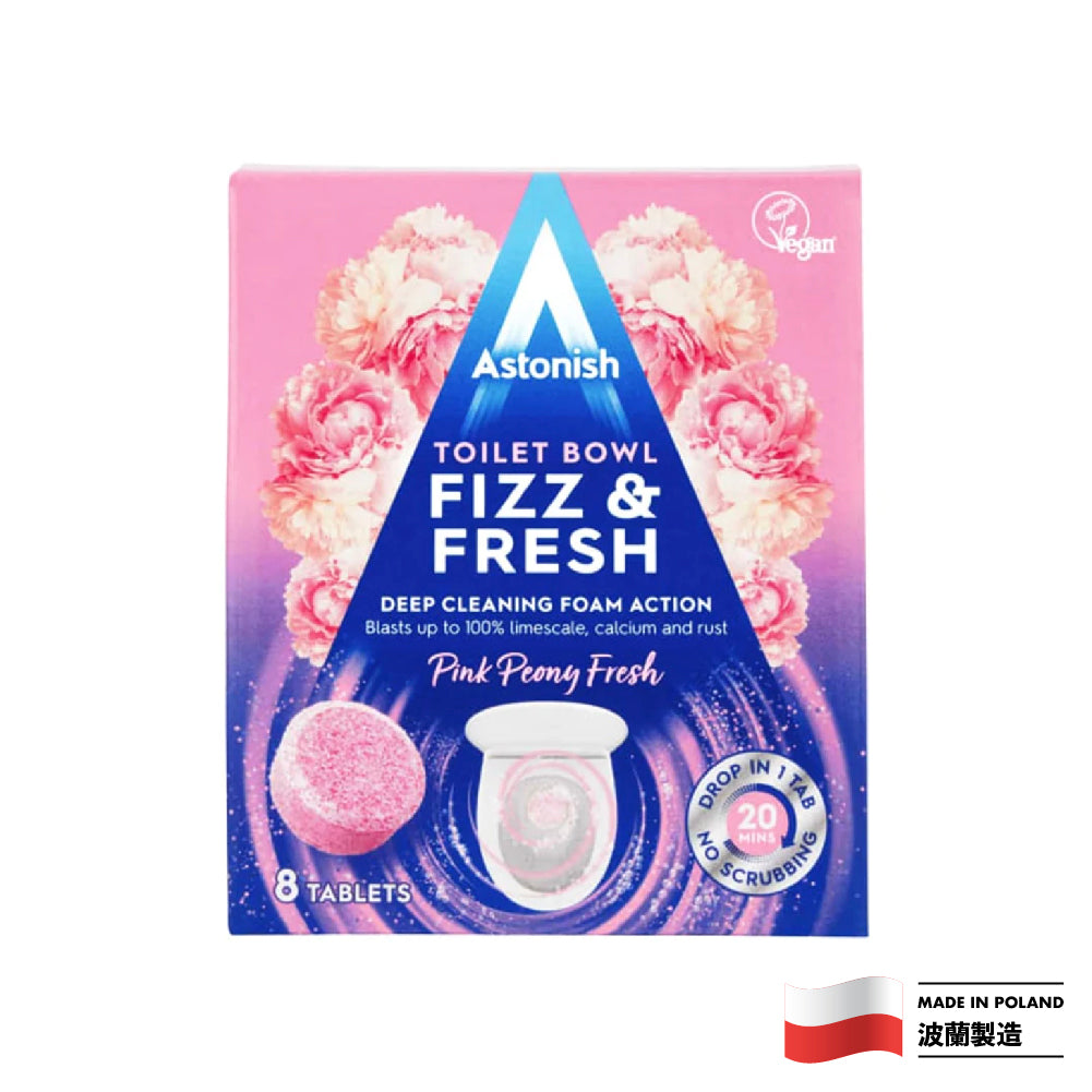 Astonish Toilet Bowl Fizz and Fresh 8pcs (Pink Peony Fresh)